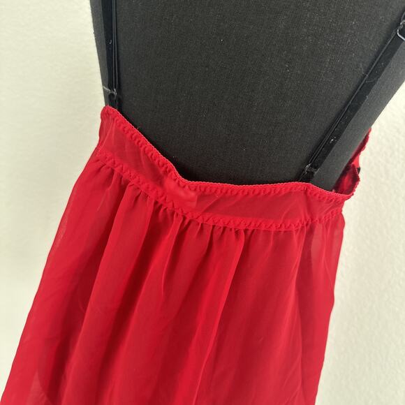 Enchanting Lingerie Sexy Santa Claus Top Women's Top Size Large Christmas Red - Picture 5 of 12